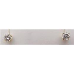 Diamond stud earrings approx .45Ctw 14k
