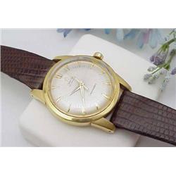 Mans Omega Seamaster watch 14kt yellow