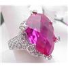 Image 1 : Ladys ring with a pink center stone an