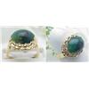 Image 1 : Ladys ring with green cabochon stone 1