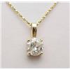 Image 1 : Diamond solitaire pendant approx 1.10Ct