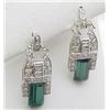 Image 1 : Earrings green tourmaline 10x6 each wit
