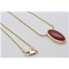 Image 1 : Carnelian pendant 14kt yellow gold on a