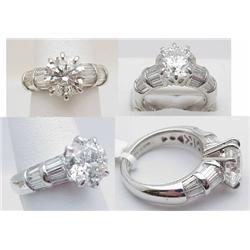 Ladys diamond ring 3.76Ct Round diamon