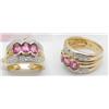 Image 1 : Ladys ring three oval pink tourmaline 