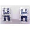 Image 1 : Earrings sapphire 5.50Ctw and diamond 1