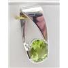 Image 1 : Peridot slide pendant 14kt white gold