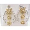 Image 1 : Earrings floral design with diamonds .6