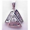 Image 1 : Diamond pendant triangle shape with rou