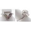 Image 1 : Ladys ring triangle shaped with diamon