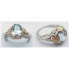 Image 1 : Ladys ring aquamarine in a filigree fl