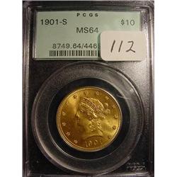 1901-S $10.00 Liberty Head Gold Coin  P