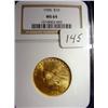 Image 1 : 1926 $10.00 Indian Head Gold Coin  NGC 