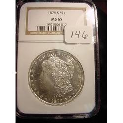 1879-S Morgan Silver Dollar  NGC  MS 65