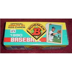 1990 Bowman Baseball Trading Card Facto