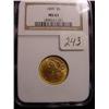 Image 1 : 1899  $5.00 Liberty Head Gold Coin  NGC