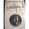 Image 1 : 1961 Franklin Half Dollar  NGC  PF 65