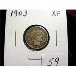 1903 Barber Dime  XF