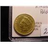 Image 1 : 1874  $3.00 Princess Gold Coin  VF  (Ri
