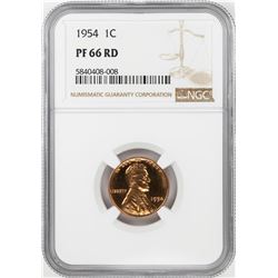 1954 Proof Lincoln Wheat Cent Coin NGC PF66RD