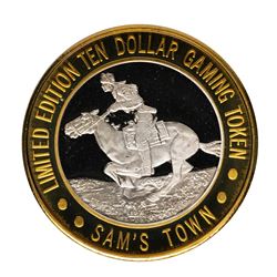.999 Fine Silver Sam's Town Casino Las Vegas $10 Limited Edition Gaming Token
