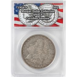 1904-S $1 Morgan Silver Dollar Coin ANACS Certified Genuine