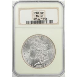 1883 $1 Morgan Silver Dollar Coin NGC MS64