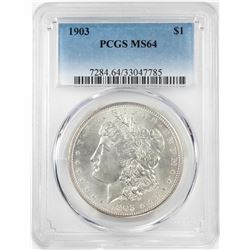 1903 $1 Morgan Silver Dollar Coin PCGS MS64
