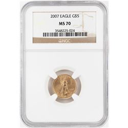 2007 $5 American Gold Eagle Coin NGC MS70