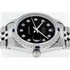 Image 4 : Rolex Mens Stainless Steel Black Diamond & Sapphire Datejust Wristwatch