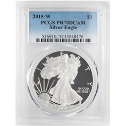 2015-W $1 Proof American Silver Eagle Coin PCGS PR70DCAM