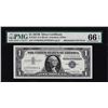 Image 1 : 1957B $1 Silver Certificate Note Mismatch Serial Number PMG Gem Uncirculated 66EPQ
