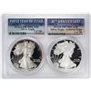 Image 1 : 1986-S & 2016-W $1 Proof American Silver Eagle Coin Set PCGS PR70DCAM