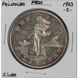 1903-S Philippines One Peso Silver Coin