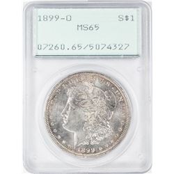 1899-O $1 Morgan Silver Dollar Coin PCGS MS65 Old Green Rattler