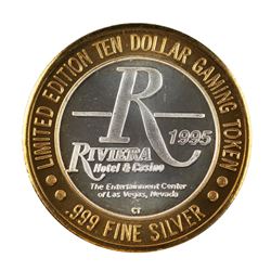 .999 Silver Riviera Hotel & Casino Las Vegas $10 Casino Limited Edition Gaming Token
