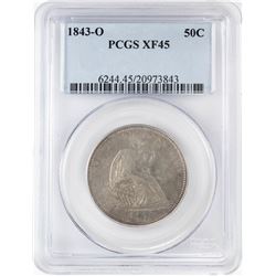 1843-O Seated Liberty Half Dollar Coin PCGS XF45