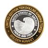 Image 1 : .999 Silver Golden Nugget Las Vegas $10 Limited Edition Casino Gaming Token