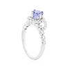 Image 4 : 14KT White Gold 0.78 ctw Tanzanite and Diamond Ring