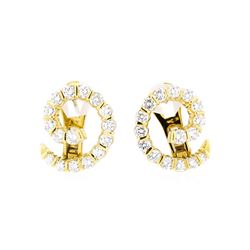 18KT Yellow Gold 2.00 ctw Diamond Earrings