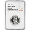 Image 1 : 1957 Proof Washington Quarter Coin NGC PF67 Cameo