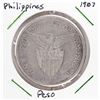 Image 1 : 1907 Philippines 1 Peso Silver Coin