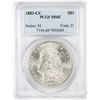 Image 1 : 1883-CC $1 Morgan Silver Dollar Coin PCGS MS65
