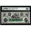 Image 1 : 1872 $20 State of South Carolina Revenue Bond Obsolete Note PMG Gem Uncirculated 66EPQ