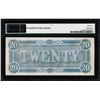 Image 2 : 1864 $20 Confederate States of America Note T-67 PMG Gem Uncirculated 65EPQ