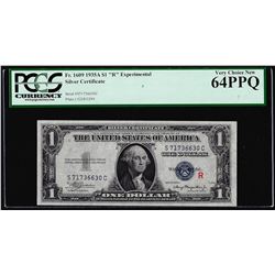 1935A $1 "R" Experimental Silver Certificate Note Fr.1609 PCGS Very Choice New 64PPQ