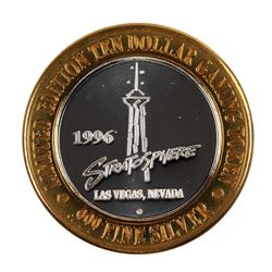 .999 Silver Stratosphere Las Vegas, NV $10 Casino Limited Edition Gaming Token
