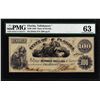 Image 1 : 1862 $100 State of Florida Tallahassee Cr.10A Obsolete Note PMG Ch. Uncirculated 63