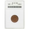 Image 1 : 1899 Indian Head Cent Coin ANACS MS63 BRN