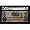 Image 1 : 1862 $100 Confederate States of America Note T-41 PMG Choice Uncirculated 64EPQ